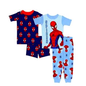 Spiderman kid's 4 piece 100% cotton pajamas set. Size 3T